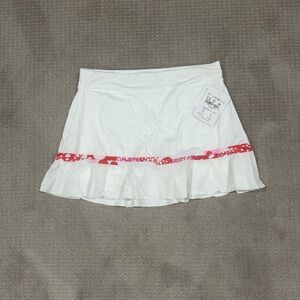 Sofibella White Red and Pink Tennis Skirt Style 2076 NWT